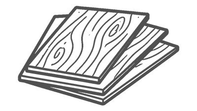 Icon f&uuml;r Holzmaterialien, Furniere und nachhaltige Holzverarbeitung